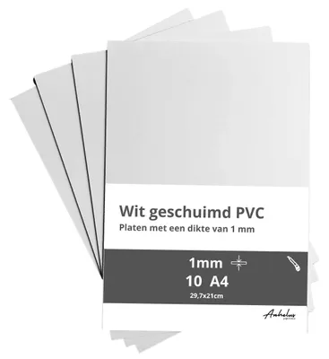 10 Blatt A4 PVC-Schaumplatte weiß 1 mm – Forex-Platte