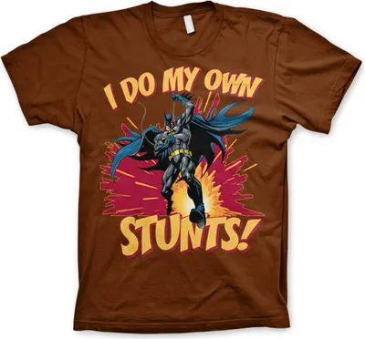 Produktbild von Batman - I Do My Own Stunts T-Shirt - Large - Brown