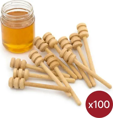 Produktbild von Holz-Honiglöffel aus Buchenholz, 9 cm, Honiglöffel, 50 Stück, C9