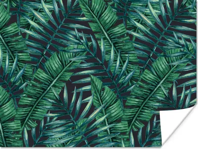 Produktbild von MuchoWow® Poster Blätter - Tropisch - Dschungel - Natur 120x90 cm - Wandbild