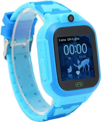 4G Kinder Smartwatch 144 Inch Touchscreen Uhr mit Kamera Sprach und Videoanruf SOS Alarm IP67 Wasserdicht Blau