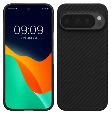 Produktbild von kalibri Schutzhülle kompatibel mit Google Pixel 10 Pro XL - Hülle Aramid - Handy Cover Case Handyhülle Schwarz matt