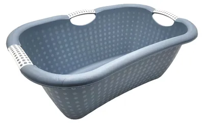 Produktbild von Wäschewanne Ergonomica 27L Wäschekorb Wäschesammler Wäschebox Wäschebehälter , Farbe:grau