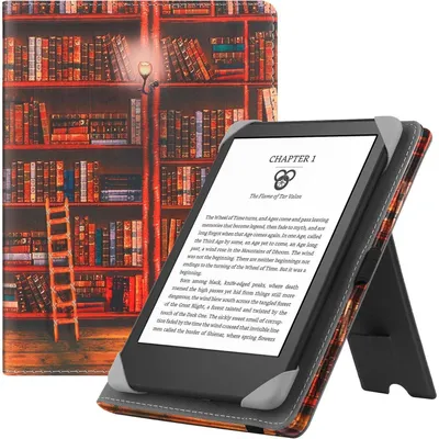 Produktbild von Universal E-Reader Hülle 6 Zoll mit Handschlaufe und Ständer Kunstleder