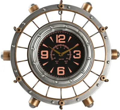 Produktbild von Wanduhr Home ESPRIT Gold Silberfarben Eisen Vintage 48 x 11 x 44,5 cm