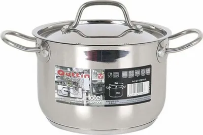 Image de Casserole en acier inoxydable avec couvercle Quttin - ø 40 x 20 cm