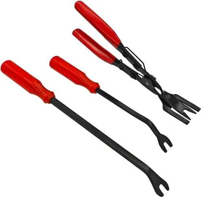 Image de Kit de démontage pour intérieur de voiture, rouge, pour portes et panneaux