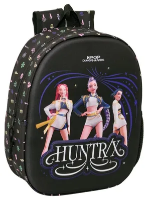 Image de Safta, sac à dos K-pop, thème : chasseurs de démons, capacité : 8,64 litres, couleur : noir, pour enfants, couleur : noir, taille unique