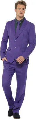 Produktbild von Smiffys - Kostüm-Anzug Set für Herren SM1805 (M Regulär) (Violett)