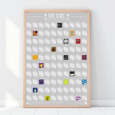 Produktbild von Gift Republic Kratzposter – 100 GinsortenGift Republic Kratzkarten – 100 Ginsorten