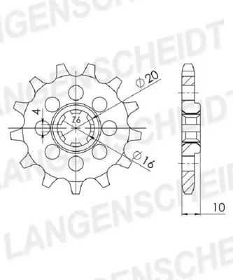 Image de Ritzel Supersprox 428 - 13Z CST-410:13|grobverzahnt 16,0/20,0