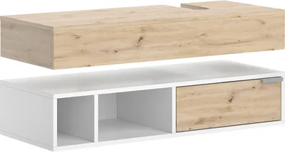 Obrázek produktu pro Vicco Dolní skříňka pod dřez Henri, 100 x 15 cm se zásuvkou, Bílá/Řemeslný dub