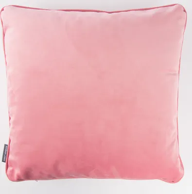 Produktbild von Samtkissen mit Keder und Federfüllung rosa 50x50cm