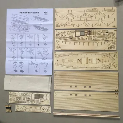 Zdjęcie produktu dla Drewniana żaglówka, domowy model DIY, dekoracja, łódź, prezenty, zabawki dla dzieci