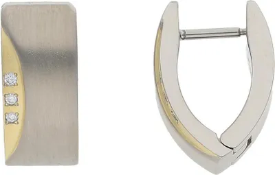 Produktbild von Boccia Creolen Titan Diamanten bicolor 05002-04