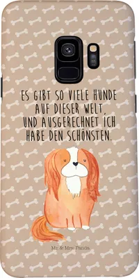 Produktbild von Mr. & Mrs. Panda Samsung Galaxy S9 Handyhülle Hund Cavalier King Charles Spaniel - Hundeglück - Geschenk, Bester, Sprüche, Handy Schutzhülle, Case, Hülle, Cockerspaniel