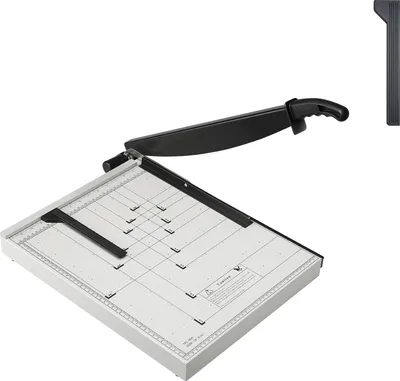 Obrázek produktu pro SucceBuy 18" řezačka papíru pro vysoké zatížení, gilotinová řezačka s kapacitou 20 listů, ochrannou lištou a zámkem čepele na karton/papír, ideální pro domácí, kancelářské a školní použití