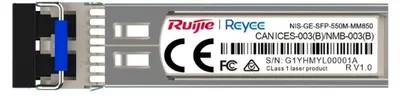 Zdjęcie produktu dla Ruijie Networks NIS-GE-SFP-550M-MM850, Swiatłowód, 1000 Mbit/s, SFP, LC, 50/125 µm, SX