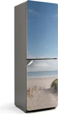 Produktbild von Der Weg zum Strand – Kühlschrank Aufkleber – Klebefolie Kühlschrank – Kühlschrank Nachbildung – Kühlschrankfolie selbstklebend – Küchen Dekoration – 60x190 cm