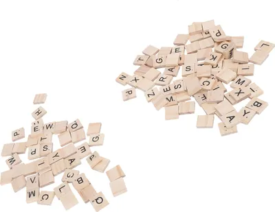 Image de Carreaux de lettres en bois, lettres en bois 100 pcs f���r éducation de la jeunesse f��r jeux de société