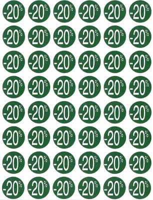 Immagine prodotto di Apli - Etichetta adesiva Agipa -20%, verde, confezione da 192 pezzi, rimovibile