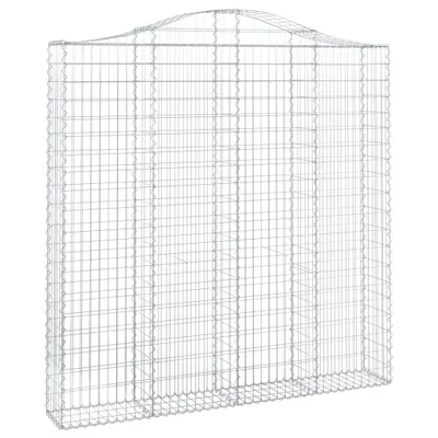 Produktbild von vidaXL Gabione mit Hochbogen 200x30x200/220 cm Verzinktes Eisen