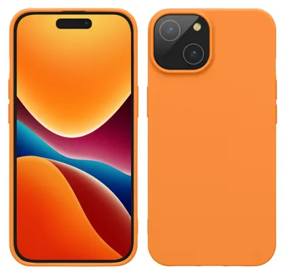 Produktbild von kwmobile Hülle kompatibel mit iPhone 15 Hülle - Weiche und schlanke TPU Silikon Handyhülle - Stoßabsorbierendes Flexibles Case - Fruity Orange