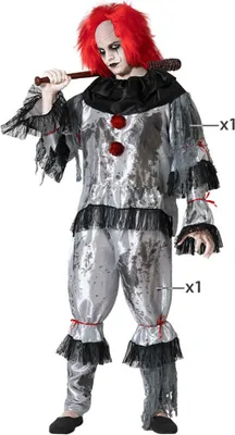 Immagine prodotto di Travestimento da clown grigio per adulti - M/L