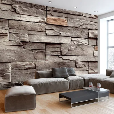Produktbild von Fototapete selbstklebend Steinoptik 392x280 cm Tapete Wandtapete Wandbilder Klebefolie Dekofolie Tapetenfolie Wand Dekoration Wohnzimmer - Stein f-B-0063-a-d