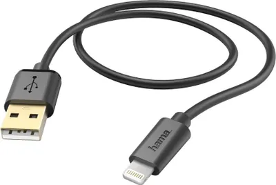 Produktbild von Hama 00173635, 1,5 m, Lightning, USB A, Schwarz, Gerade, Gerade