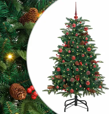 Produktbild von vidaXL Künstlicher Weihnachtsbaum mit 150 LEDs mit Ständer Grün 150 cm