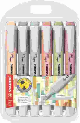 Immagine prodotto di STABILO 275/6-09 STABILO Textmarker swing cool NatureCOLORS, 6er Etui
