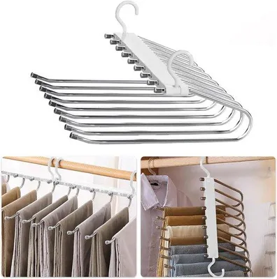 Produktbild von Famanu Hosenbügel 9 in 1 Set - platzsparendes Design
