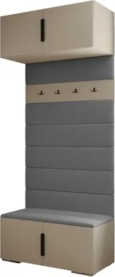 Produktbild von MEBLE KRYSPOL Inova 1 Flurmöbel-Set, 236,7x100x47cm - Kaschmir, Schwarz, Manila 16
