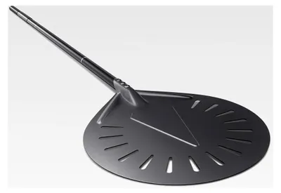 Produktbild von 23 cm Pizzaschaufel aus perforiertem Aluminium mit abnehmbarem Griff von 83 cm oder 120 cm, leichte Schaufel zum Backen von hausgemachter Pizza