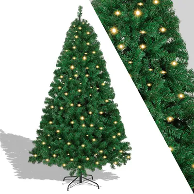 Obrázek produktu pro TolleTour Umělý vánoční stromek 180cm Umělý vánoční stromek s osvětlením LED vánoční stromek pro vánoční výzdobu