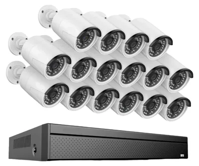 Image de Système de sécurité - 16 unités - Système de caméras - Caméras PoE - Système NVR - Résolution 5MP
