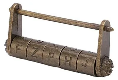 Produktbild von Vorhängeschloss mit Buchstaben-Passwort Zinklegierung Retro-Stil Vintage