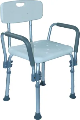 Image de Chaise de douche avec dossier et accoudoirs