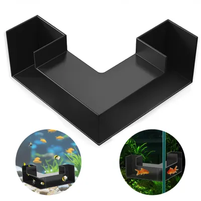 Produktbild von Aquarium Dekorationen,Versteck für Fische und Garnelen, schwarz, 12,5 x 12,5 x 5,7 cm, zum Platzieren von Fischen, Garnelen usw in der Badewanne