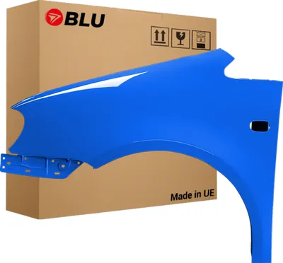 Zdjęcie produktu dla BLU Błotnik pasujący do VW Volkswagen Caddy III 3 2K LA5F Lewy Niebieski SommerBlau | 2004-2010 | Przedni Przód | Lakierowany | Gotowy do montażu | Stal
