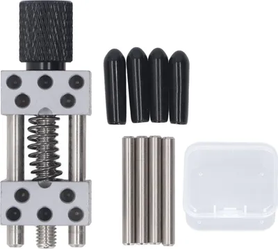 Produktbild von Mini-Schraubstockklemme, hochpräzise, verstellbar, maximaler Klemmdurchmesser 3 cm, Metall, praktisch für Schmuckherstellung, Basteln, Elektronik MS096