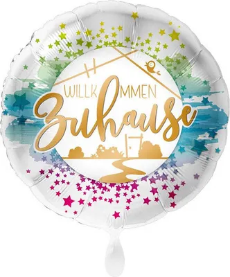 Produktbild von Willkommen Zuhause Folienballon Sterne 43cm
