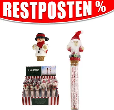 Produktbild von Weihnachtsdeko im Glas mit Korken - ca. 17 cm