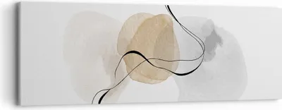 Produktbild von Bild auf Leinwand - Leinwandbild - Einteilig - Abstrakt minimalistisch Aquarell - 90x30cm - Wand Bild - Wanddeko - Wandbilder - Leinwanddruck - Bilder - Wanddekoration - Leinwand bilder - AB90x30-4827