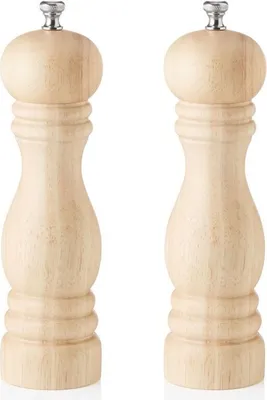 Produktbild von Salzmühle und Pfeffermühle natur lackiert, 20 cm, Holz, Classic Mill 2 tlg. Set