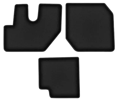 Productafbeelding van Velours automatten voor Renault D. vanaf 2013 – 3-delig, zwart, op maat – Wielganizator DURBAN