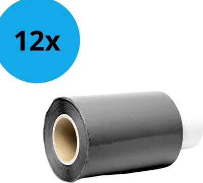 Produktbild von Mini wickelfolie – Bündelfolie – 12 Stück – 10 cm x 250 Meter – 20 Mikron – Schwarz