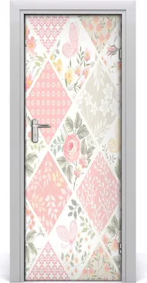 Produktbild von Tulup Türaufkleber 75x205 cm Dekorative Aufkleber Selbstklebend Wasserdichte Tapete Abnehmbar Schlafzimmer Wohnzimmer Wohnkultur - Blumenmuster
