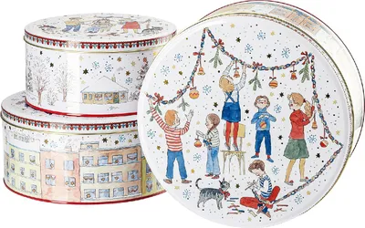 Zdjęcie produktu dla Hutschenreuther Sammelkollektion 2024 Set 3 Plätzchendosen Weihnachtsleuchten 02426-727474-05583